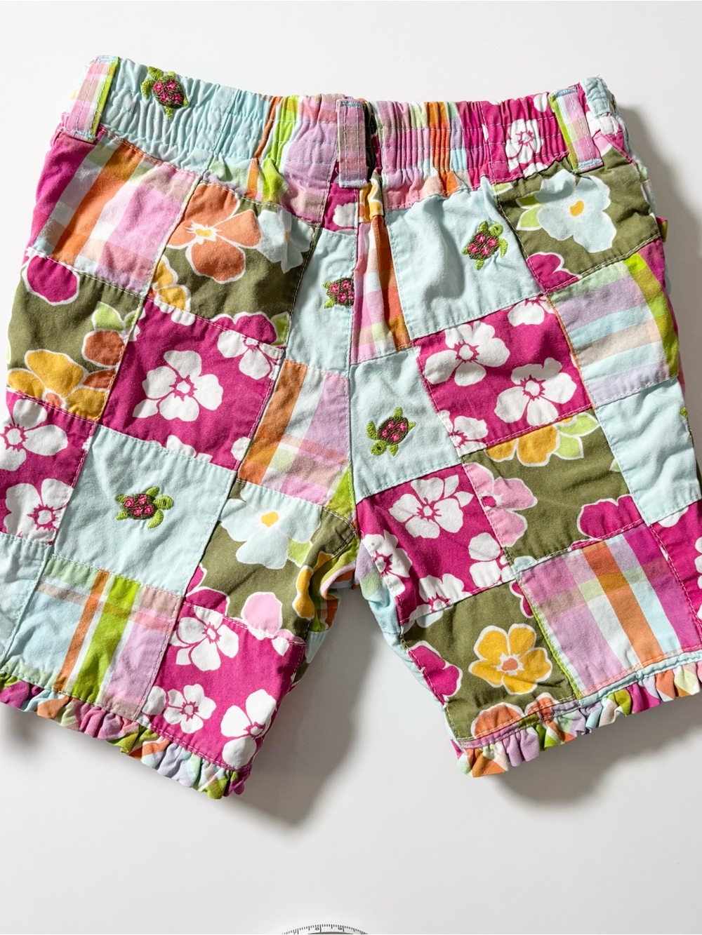 Gymboree Vintage Floral Reef Patchwork Ruffled Shorts Nostalgic 2T Y2K Coquettte - Picture 6 of 9